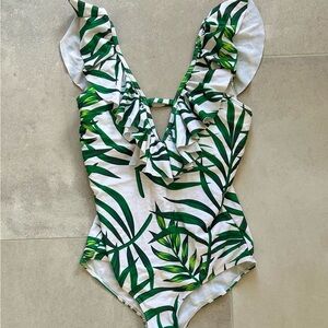 Tropical Leaf Print women’s Swimsuit